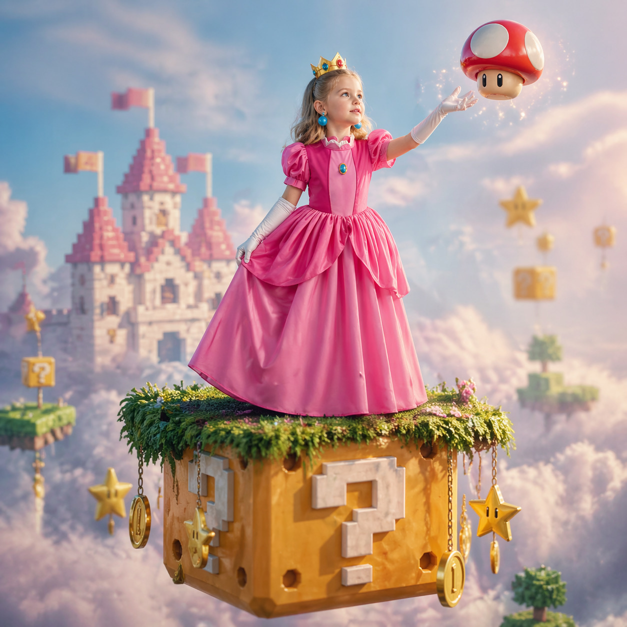 Baby Products Gift - Prinzessinnen-Kostümset im Peach-Stil für kleine Mädchen,
