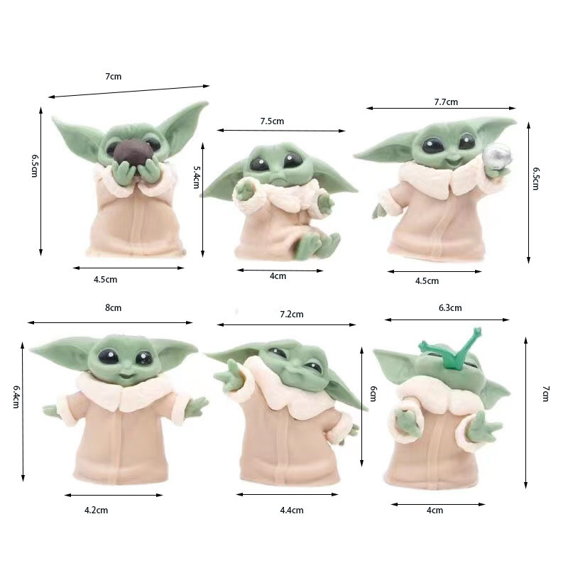 6PCS Star Wars 4-6cm Spielzeug – Baby Yoda Products Bewertung und Preis